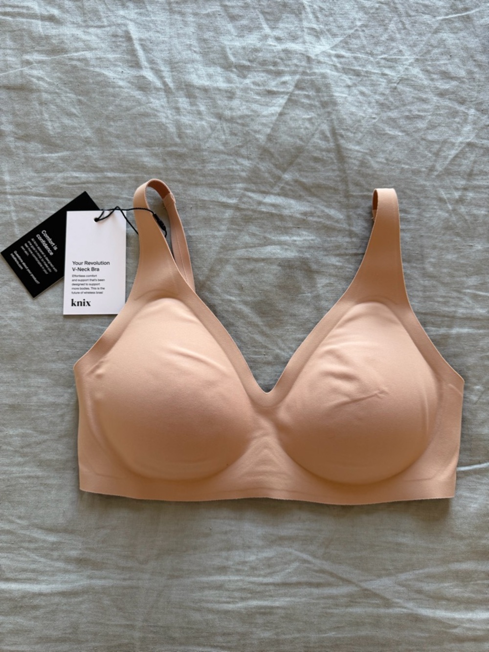 knix revolution v-neck bra xs+
